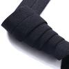 En stock banda elástica envolvente de borde de hilo blanco y negro costilla gruesa dobladillo de puño de chamarra plegable tira enrollable de borde