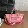 Bolsa de lona transfronteriza para mujer, bolsa de gran capacidad para el día a día, nuevo bolso de mano casual versión coreana para el verano 2026, bolso de hombro y cruzado