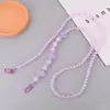 Venta Caliente Cielo Estrellado Luminoso Higo Abalorio Cadena Cruzada Corazón Lanyard para Teléfono Móvil Cadena de Bolso Colgante para Funda de Teléfono Móvil Colgante