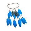 Tiara de Pena Boêmia Transfronteiriça para Férias, Viagem à Praia, Fotografia, Tiara Indiana, Acessório de Cabelo de Pavão Estilo Étnico
