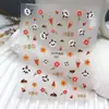 Série Duyuer Adesivos de Unha Populares Estilo Influenciador Realista com Suporte Adesivo para Decoração de Unhas DIY