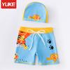 Calção de Banho Infantil para Meninos, Pequeno, Médio e Grande Kidsren 2021 Proteção Solar Secagem Rápida Roupa de Banho Boxer Dividida para Bebê Equipamento para Kidsren