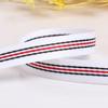 Punto de fábrica 1 cm tejido denso poliéster encriptado cinturón a rayas accesorios de ropa cuerda decorativa lateral de ropa
