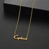 Europeo y Americano Transfronterizo Acero Inoxidable Doce Constelaciones Inglés Accesorios de Joyería Nuevo Collar Apilable Simple Único para Mujer al Mayoreo