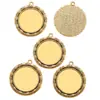 Diámetro Interior de 30 mm Aleación de Gema del Tiempo Base Redonda DIY Joyería Hecha a Mano Pulsera Collar Accesorios Colgante C57