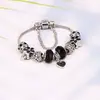 Pulseira de liga de cristal de vidro estilo europeu e americano moda comércio exterior diy pingente de coração de diamante fornecimento AliExpress