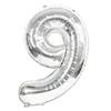 Año Nuevo Globo Digital de 16 Pulgadas Globo de Película de Aluminio Globo de Papel de Aluminio Decorativo para Montaje de Fiesta Plata Creativo Globo de Cumpleaños