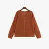 Cárdigan Básico Fino de Punto para Mujer Tallas Grandes Estilo Otoño 2026 Para Mujeres de Tallas Grandes Color Sólido Versátil Cubreprendas Exterior 23812