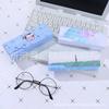 Versión coreana de caja para gafas, tinta creativa, moda, hombres y mujeres, miopía, dibujos animados, fabricantes, impresión gratuita, cuadrada de alta gama, almacenamiento de PU