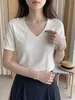 [6/12 Nuevos Productos de Verano] Camiseta de Manga Corta Versátil de Cuello en V para Verano Dx272056