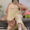 2025 Nuevo Camisón Delgado de Verano de Manga Corta Talla Grande Gordo mm Camisón de Largo Medio Pijama Ropa de Casa Comercio Exterior Venta al por Mayor