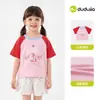 Colección de Camisetas para NiñasRopa Infantil Familia Dudu Niñas Linda Manga Corta Verano Bebé Niña Ropa de Dibujos Animados Ropa Infantil de Moda