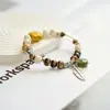 Pulsera de cerámica de Jingdezhen, nueva y que no se decolora, para estudiantes mujeres, pulsera de cuentas de estilo antiguo, pulsera de cerámica fresca y moderna