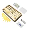 Conjunto de utensílios de cozinha de aço inoxidável para assar faca e garfo de bolo + faca e garfo de sobremesa com logotipo combinação chapéu de aniversário lenços correspondentes