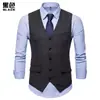 Comercio Exterior 2024 Otoño e Invierno Nuevo Estilo Coreano Ajustado Chaleco de Traje de un Solo Botón Chaqueta Chaleco Casual para Hombre