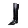 Primeiro Encontro Botas Longas Cinza de Bico Fino com Salto Anabela Sazonal para Mulheres Botas de Cano Longo Retas Emagrecedoras de Salto Alto