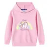 Suéter com Capuz de Algodão para Primavera e Outono para Meninos e Meninas Blusa Pulôver Infantil para Crianças Pequenas e Médias Suéter da Moda
