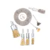 Escova de aço para rebarbar cabeça de moagem escova de moagem elétrica escova de limpeza para remover ferrugem rebarbar polir cabo escova de aço escova de cobre roda de arame