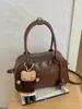 Bolsa tote estilo retrô coreano com losangos de diamante bordada a linha bolsa de ombro casual de nicho bolsa de corrente de alta moda para o dia a dia sob o braço ombro único