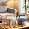 Caja de Almacenamiento Transparente para Juego de Té Bnbs con Asa, Dividida en Compartimentos para Evitar Golpes, para Guardar Tazas de Té y Tetera