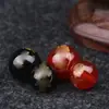 Pulsera de Ágata Roja Natural con Cuentas Redondas Nobles Accesorios Adornos para Pulseras DIY Estampado Dorado Grabado En Stock Ágata Negra Cuentas Sueltas
