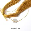 1mm2 de grosor hilo de oro oro plata cordón elástico línea de tendón de vaca banda elástica cuerda elástica cuerda para colgar etiquetas cuerda