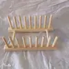 Estoque de Fábrica Rack Criativo de Madeira para Pratos, Tigelas e Pratos Rack de Armazenamento de Madeira Maciça para Utensílios de Cozinha
