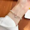 Pulseira Versátil de Prata de Lei S925 com Bola de Zircônia Cintilante Joias de Nicho Elegantes Pulseira Simples de Diamantes Pequenos Acessórios de Moda