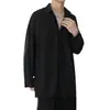 Camisa Preta Masculina Manga Longa Estilo Coreano Tendência Bonita Jaqueta Masculina Dk Casual de Verão Roupa Masculina com Camisa Branca
