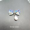 Nova liga embutida strass pérola pingente arco diy jóias artesanais hairpin acessórios para o cabelo material Acessórios Atacado