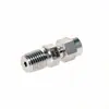 Conector Terminal Recto de Acero Inoxidable 316 Marca Roke con Doble Virola Od1/16"-1/16"Npt