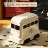 Papelera estilo autobús para uso doméstico, nuevo modelo 2026, adecuada para sala de estar, dormitorio, habitación infantil, con tapa, móvil, alto valor estético, papelera grande