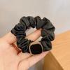 Anillo para el pelo de seda de alta calidad de Corea del Sur, intestino grueso, nuevo en 2024, banda de cuero de moda neta, coleta para mujer, cuerda para la cabeza de temperamento simple