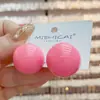Pendientes de Botón Exquisitos Dulces Lindos de Cuentas de Dopamina Estilo Coreano Modernos Celebridad de Internet Coloridos Diseño de Pendientes Sentido Versátil