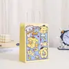 Saco de Embalagem para Presente Temático Sanrio Desenho Animado Saco de Papel Kraft Kuromi Melody Cinnamoroll Pochacco Festa