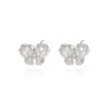 Foxi comercio exterior joyería aretes pequeños estilo mariposa colgante traje circonita joyería ins no alérgico estilo de moda