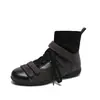 Botines de gamuza para mujer, estilo francés, punta redonda, suela plana, colección otoño/invierno 2026, versátiles y elegantes, con diseño inspirado en ballet