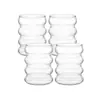 Conjunto de Copos com Canudo Caterpillar, Caneca de Café de Vidro Resistente a Altas Temperaturas, Copo de Vidro Borossilicato Alto, Copo com Canudo de Vidro Borossilicato Alto