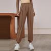 Calça Esportiva Casual Feminina de Corte Amplo, Calça Fitness, Elástica de Secagem Rápida para Corrida, Treino, Yoga, Cintura Alta, Alta Elasticidade, Estilo Jogger