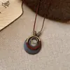 Nuevo Collar Colgante Largo Estilo Chino para Mujer Cadena de Suéter Estilo Étnico Retro Cadena de Clavícula de Nicho Accesorios Bohemios