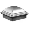 Tampão de Vedação de Metal para Tubo Quadrado Protetor de Grade Tampa de Fechamento de Coluna Tampa Superior de Fechamento Bola de Tampa para Tubo Redondo Aço Zincado Cabeça Decorativa de Coluna