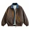 M-8XL Nueva Chaqueta de Mezclilla Dos en Uno de Talla Grande para Hombre, Color Único en Contraste, Corte Holgado, Marca de Moda con Bolsillos Grandes, Ropa para Hombre Estilo Hong Kong