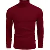 Suéter Listrado Texturizado Masculino da Amazon, Malha Quente e Respirável para Outono e Inverno, Suéter de Gola Alta Business Casual