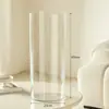 Vaso Anti-Queda de Acrílico para Hidroponia, Arranjo de Flores, Bambu da Sorte, Vaso Reto Transparente de Acrílico para Flores Frescas, Decoração para Sala de Estar, Pequeno