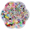 Set de Regalo Caja de Flor de Ciruelo Perla de Imitación Semicírculo Colorido Parches para Uñas Planos Color Mixto Accesorios de Joyería para Funda de Teléfono Celular DIY