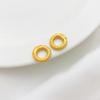 Anel de pigmento de ouro fosco 18K Xiangyun Qiankun anel diy pulseira de corda colar pulseira trançada anel de conexão acessórios