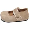 Zapatos Mary Jane Birkenstock de un paso con velcro para aumentar la altura interior para mujer, para combinar con faldas, verano, nueva moda, súper ventas, zapatos individuales
