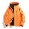 Chaqueta Luotuo estilo mismo azul montaña para hombre, chaqueta de montañismo de carcasa dura a prueba de viento e impermeable tres en uno para exteriores, abrigo cálido para mujer
