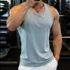 Ropa Deportiva al Aire Libre Estilo Americano Fitness Correr Entrenamiento Chaleco sin Mangas de Secado Rápido Tops para Hombre Poliéster de Hombre Moderno