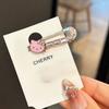 Nuevo Clip de Pato Rosa Clip para Flequillo Clip para el Cabello de Cristal Dulce para Niña con Forma de Corazón Clip para el Cabello de Cristal Dulce Pinza para el Cabello de Amor